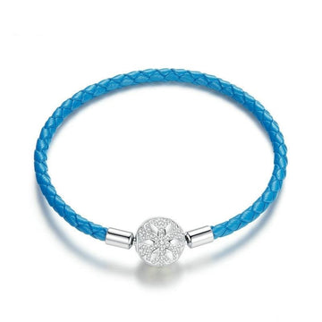 Bracciale con clip a fiocco di neve in argento sterling 925