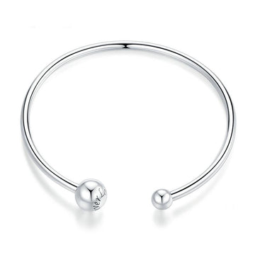 Bracciale con perline infilate in argento sterling 925
