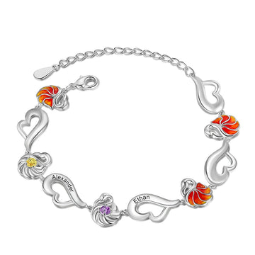 Pulsera personalizada con piedras de nacimiento de colores variados