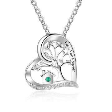 Collana personalizzata con cuore dell'albero della vita