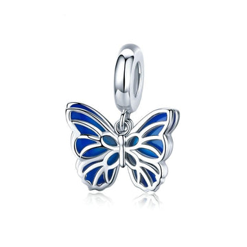 Dijes de mariposa calados de plata de ley 925