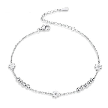 Pulsera de margaritas en plata de ley 925
