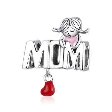 Dijes de esmalte "Amor de Madre" en plata de ley 925