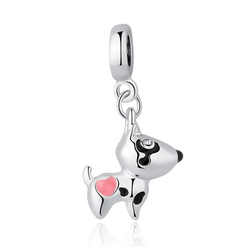 Ciondoli a forma di cuore rosa in argento sterling 925