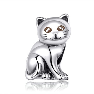 Charms de gato bebé en plata de ley 925