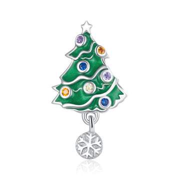 Ciondoli a forma di albero di Natale in argento sterling 925