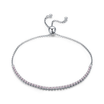 Bracciale tennis a fili scintillanti in argento sterling 925