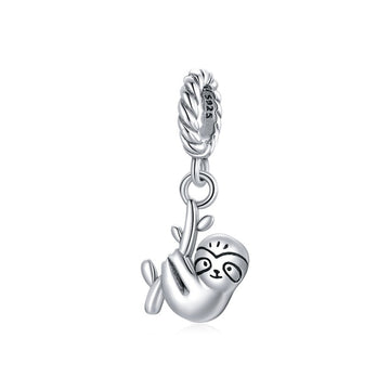 Charms de perezoso adorables de plata de ley 925