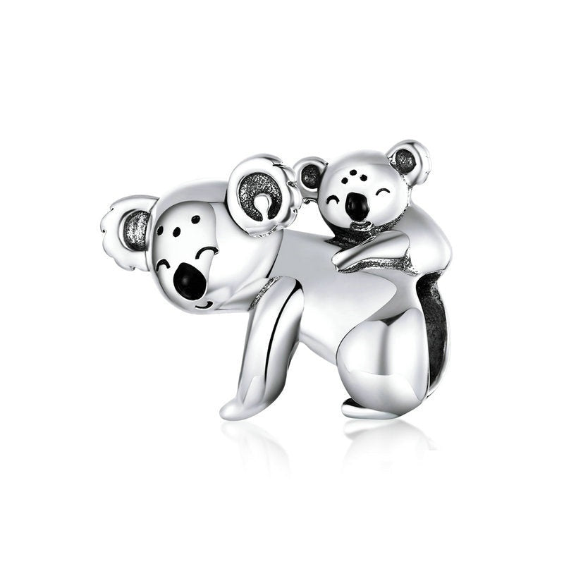 925 Sterling Silver Koala Baby and Mom Charms