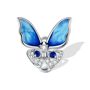 925 Sterling Silver Colorful butterfly Charms