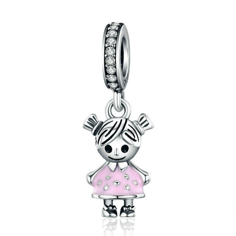 925 Sterling Silver Little Girls Charms