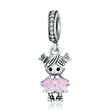 925 Sterling Silver Little Girls Charms