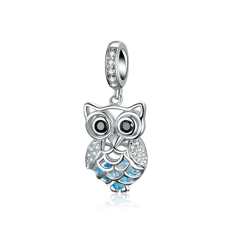 Ciondoli a forma di gufo in argento sterling 925