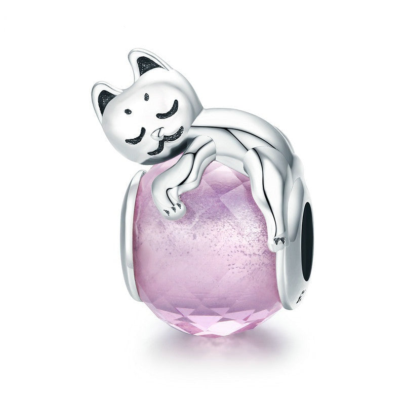 Ciondoli a forma di gatto in argento sterling 925