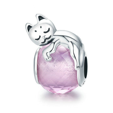 Ciondoli a forma di gatto in argento sterling 925