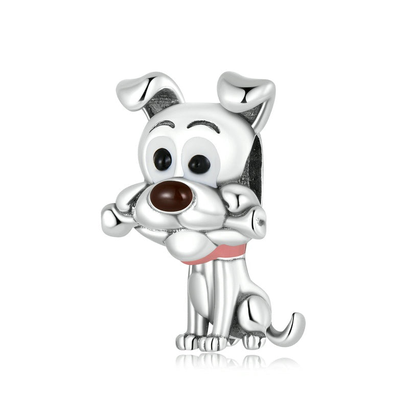 Ciondoli a forma di cane in argento sterling 925