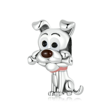 Ciondoli a forma di cane in argento sterling 925