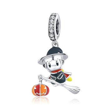 925 Sterling Silver Cute Lovely Witch Charms