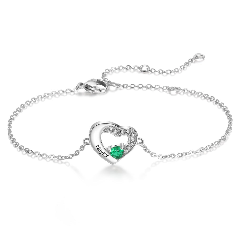 Bracciale con nome inciso in argento sterling 925