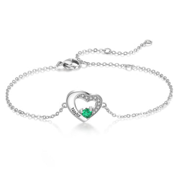Bracciale con nome inciso in argento sterling 925