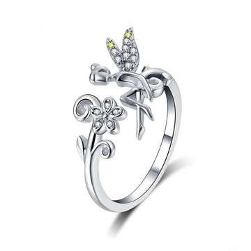 925 Sterling Silver Fairy Daisy Flower Ring
