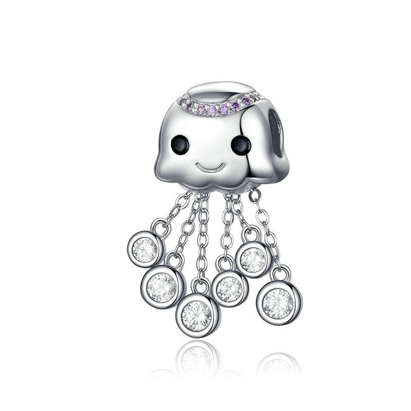 Charms de medusa infantil en plata de ley 925