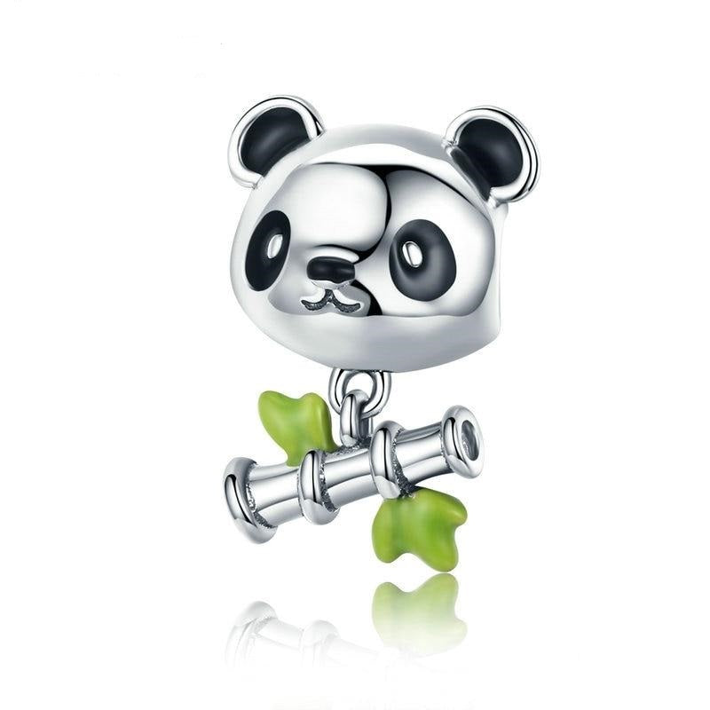 925 Sterling Silver Lovely Bamboo Panda Charms