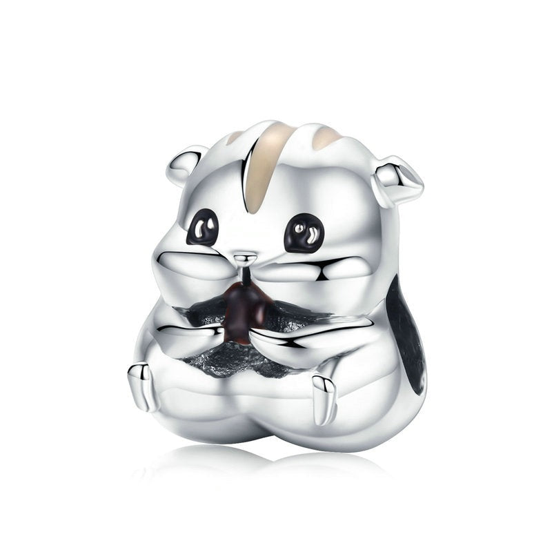 Ciondoli a forma di criceto in argento sterling 925