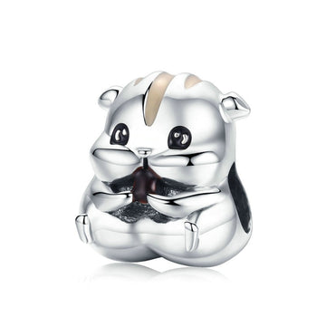 Ciondoli a forma di criceto in argento sterling 925