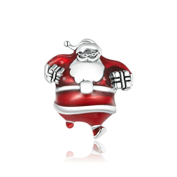 925 Sterling Silver Merry Christmas Santa Claus Charms