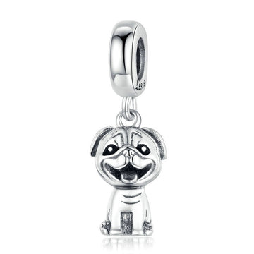 Dijes Bako de perro mascota en plata de ley 925