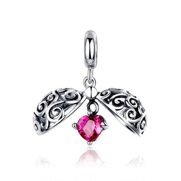 925 Sterling Silver Secret Fruit Box Cage Charms