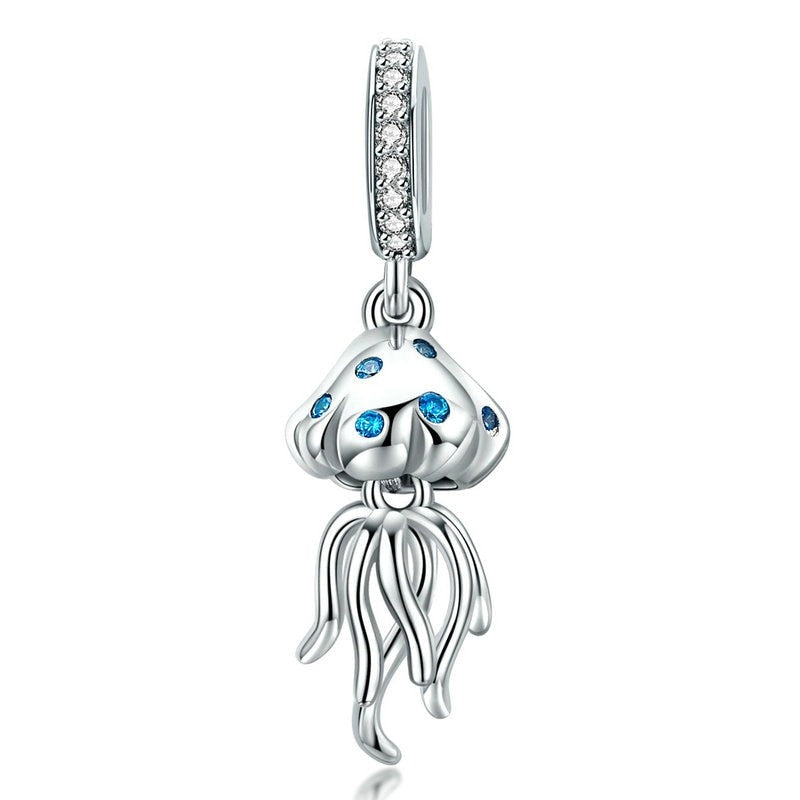925 Sterling Silver Jellyfish Charms