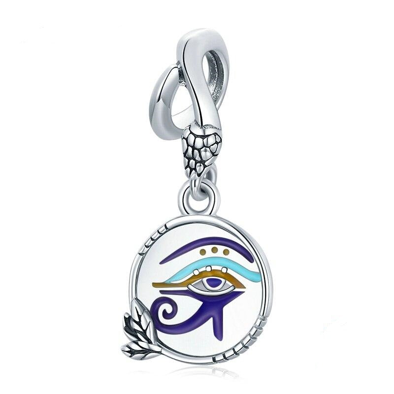 925 Sterling Silver Twin Eyes Charms