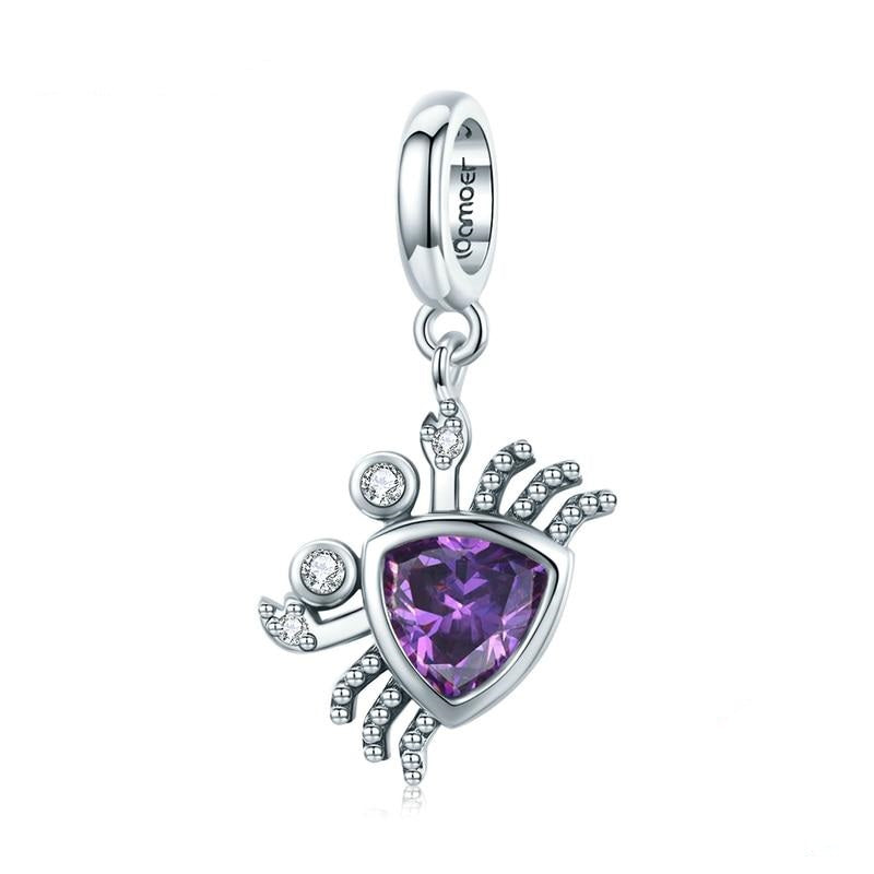 Deliziosi ciondoli a forma di granchio viola