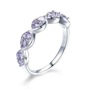 Anelli in tanzanite naturale Anello infinito in argento sterling 925 con pietre preziose