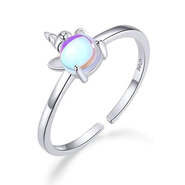 Anello in argento sterling 925 con pietra di luna