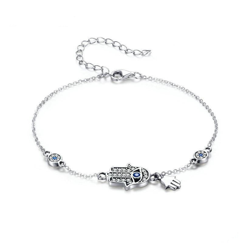 925 Sterling Silver Hand of Fatima Bracelet
