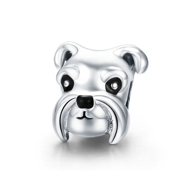 925 Sterling Silver Schnauzer Dog Charms