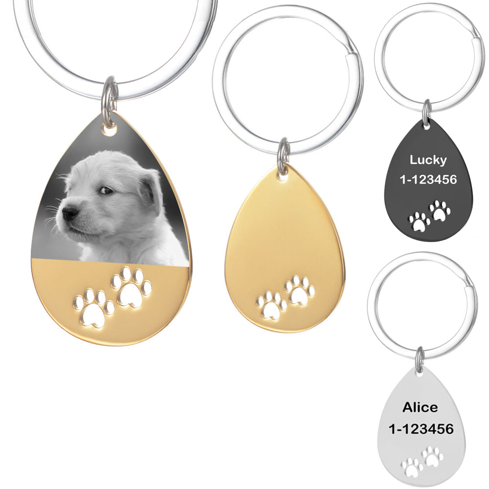 Portachiavi con targhetta personalizzata per cani